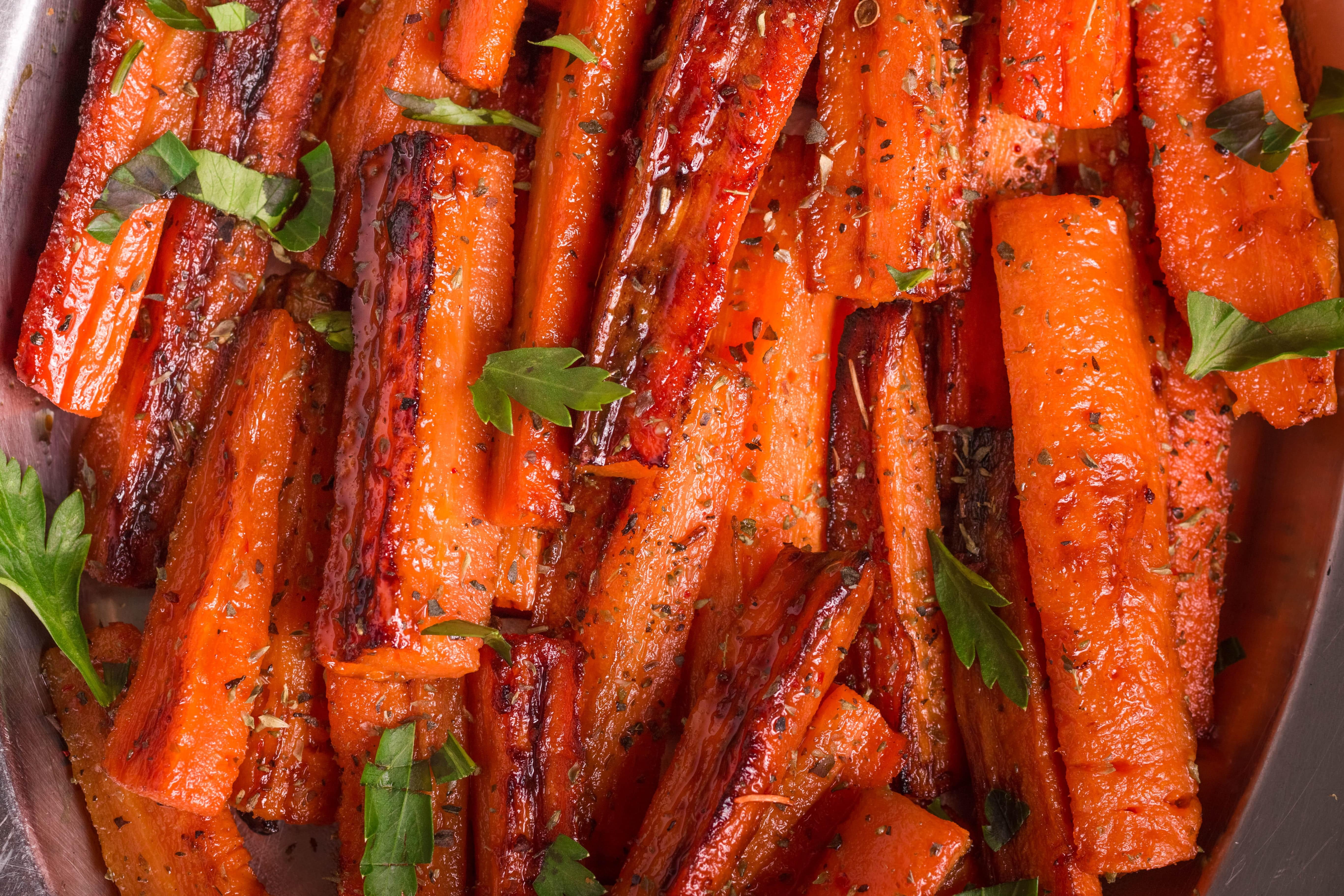 Za’atar Roasted Carrots with Lemon-Honey Drizzle