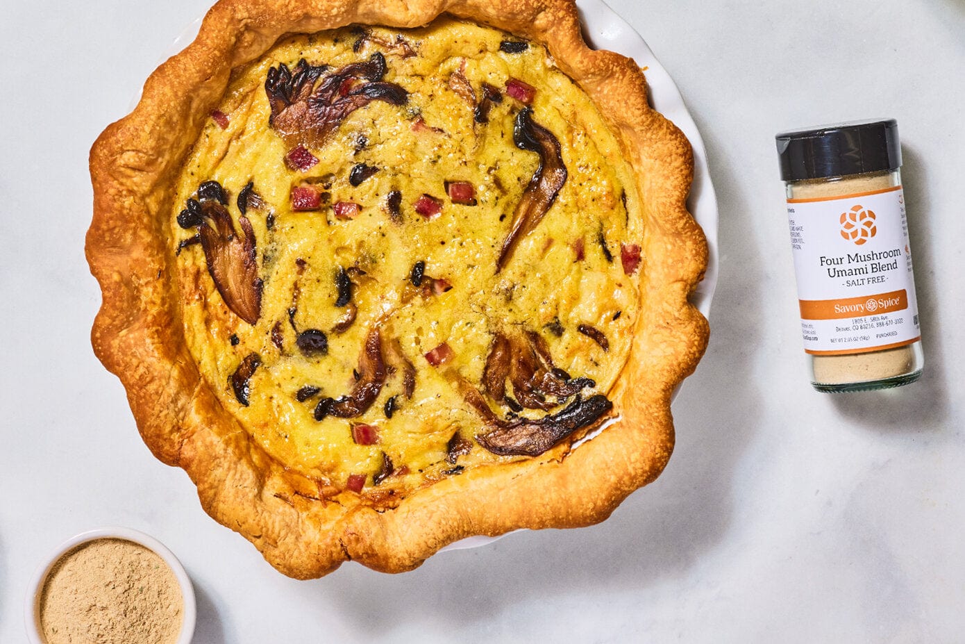 Umami Ham & Mushroom Quiche