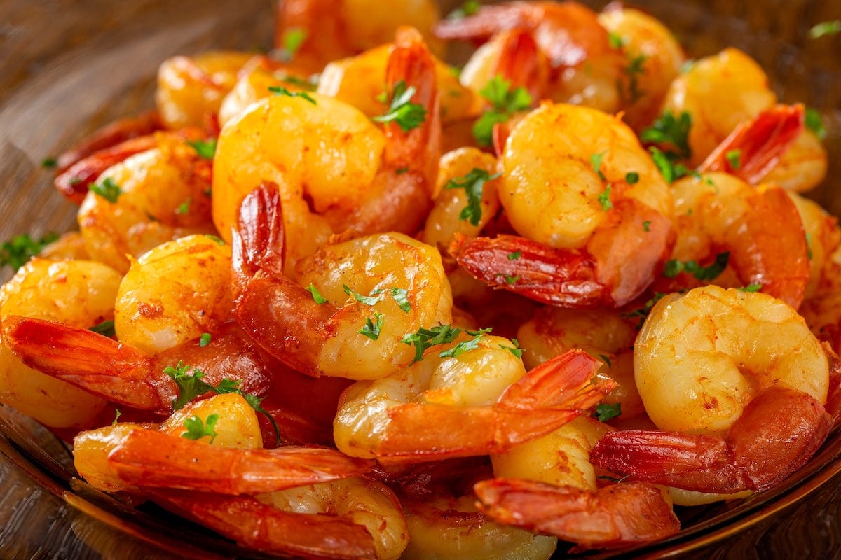 Saffron-Brined Shrimp