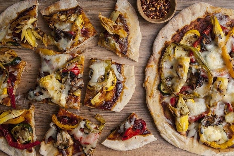 Grilled Veggie BBQ Pizza