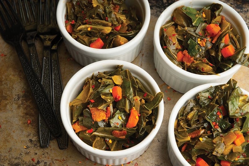 Bacon and Carrot Collard Greens