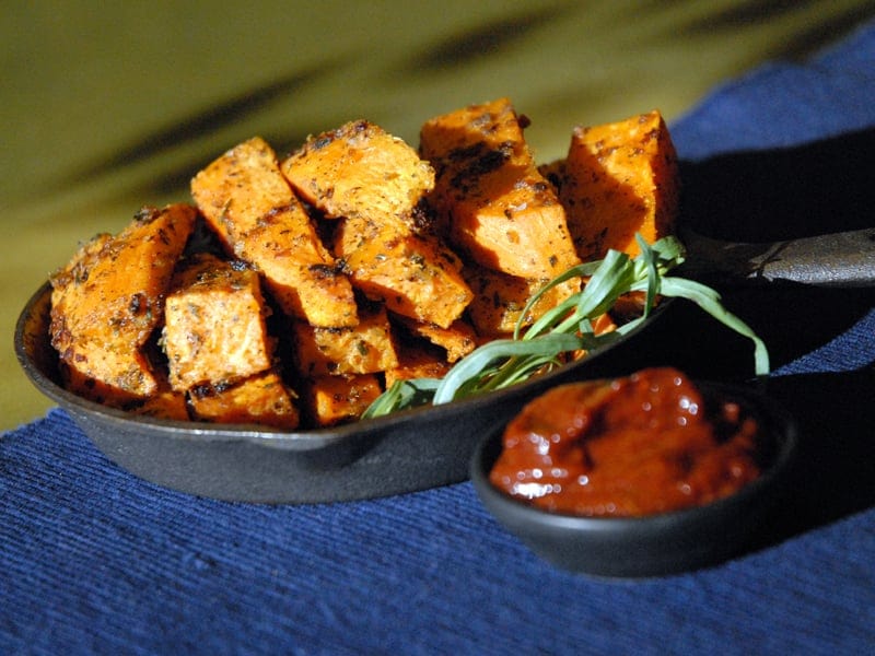 Tarragon Sweet Potato Steak “Fries”
